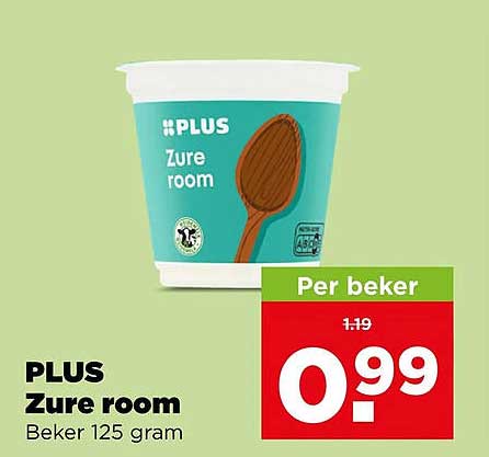 PLUS Zure room Beker 125 gram
