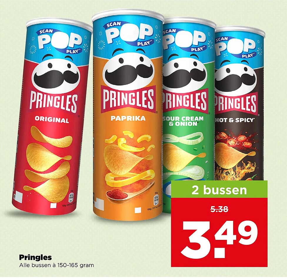 Pringles Alle bussen à 150-165 gram 2 bussen