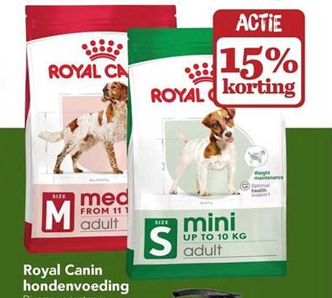 Royal Canin hondenvoeding ACTIE 15% korting