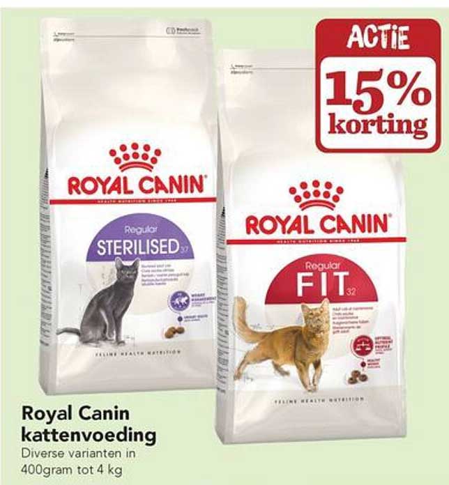 Royal Canin kattenvoeding 15% korting