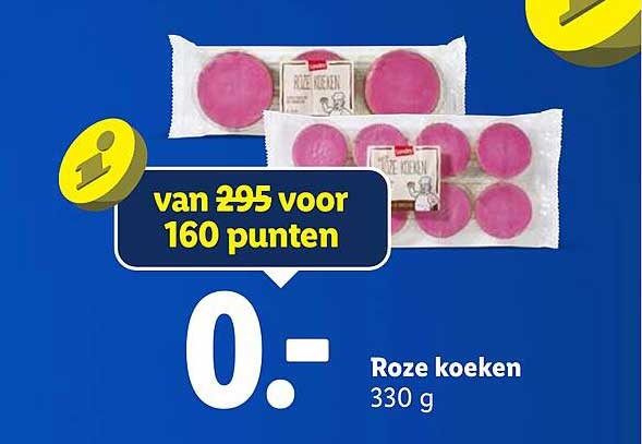 Roze koeken 330 g 2e halve prijs