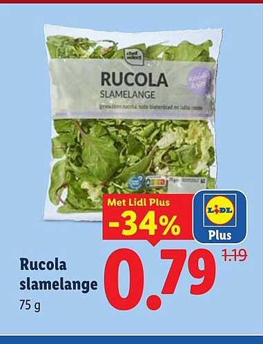 Rucola slamelange 75 g