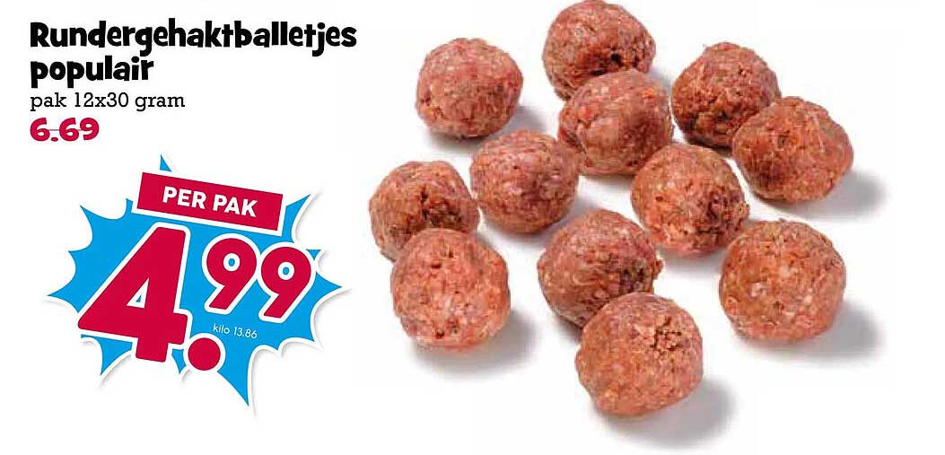 Rundergehaktballetjes populair