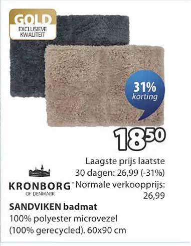 SANDVIKEN badmat 31% korting