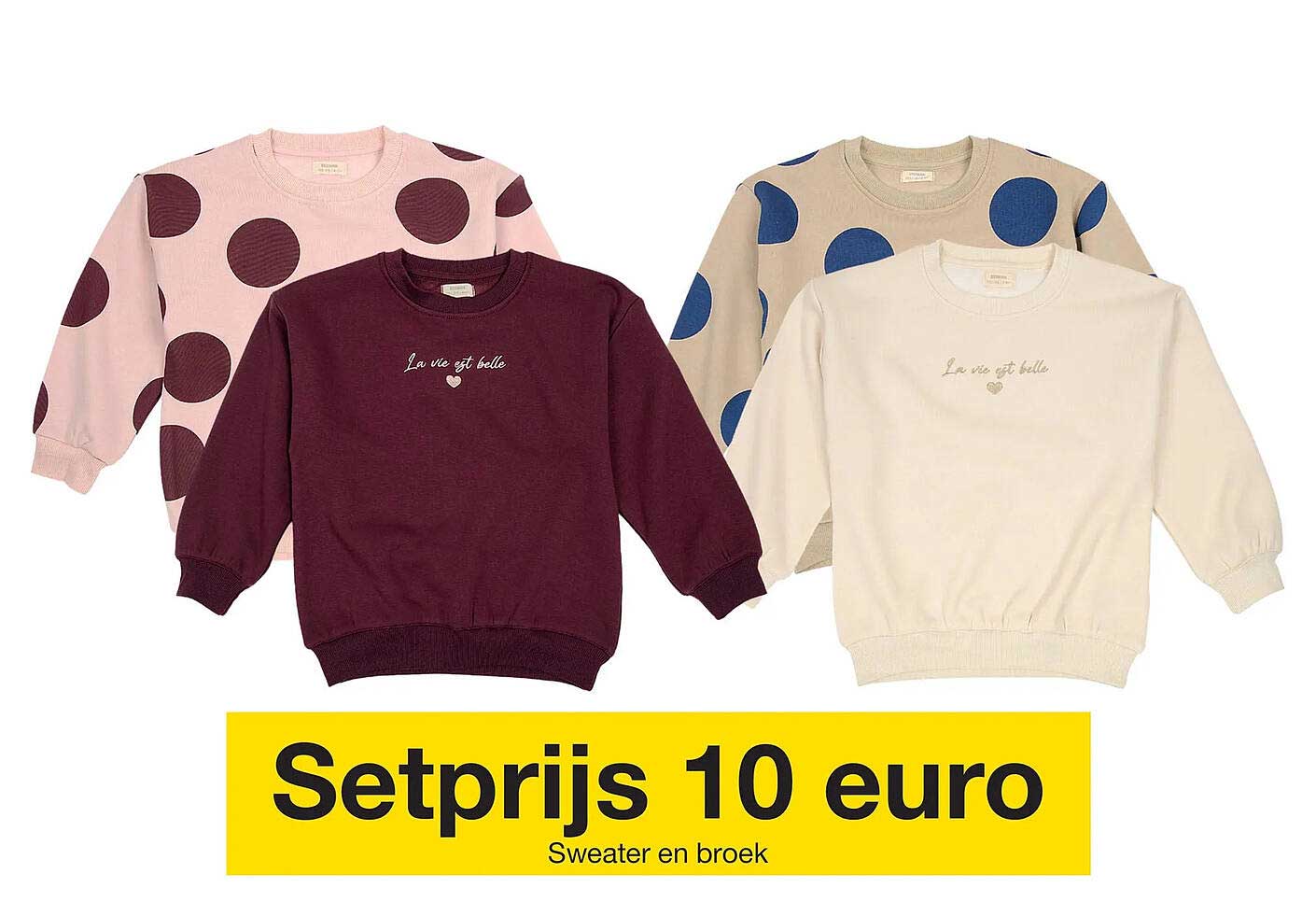 Setprijs 10 euro Sweater en broek