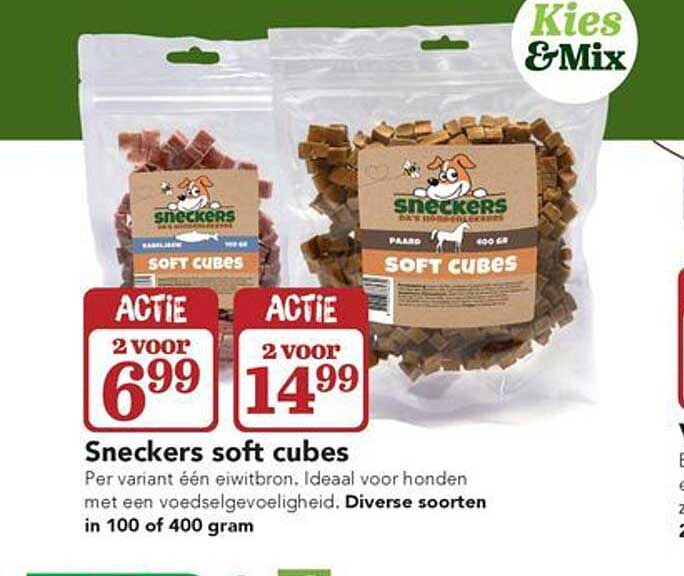 Sneckers soft cubes 2 voor 6,99