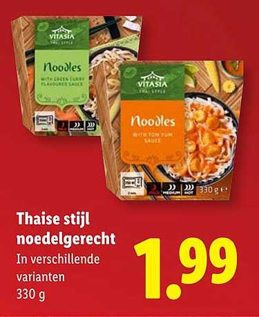 Thaise stijl noedelgerecht In verschillende varianten 330 g