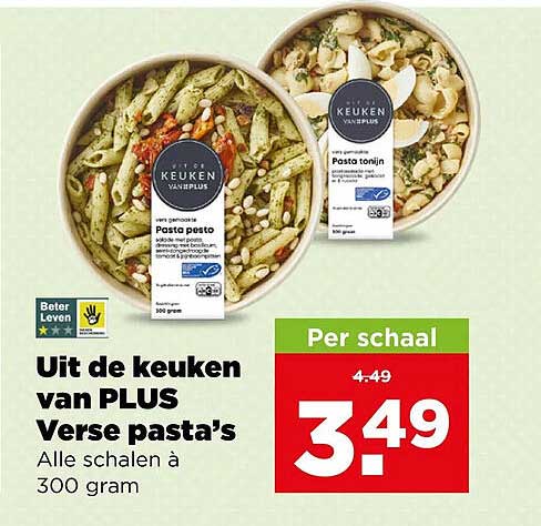 Uit de keuken van PLUS Verse pasta's