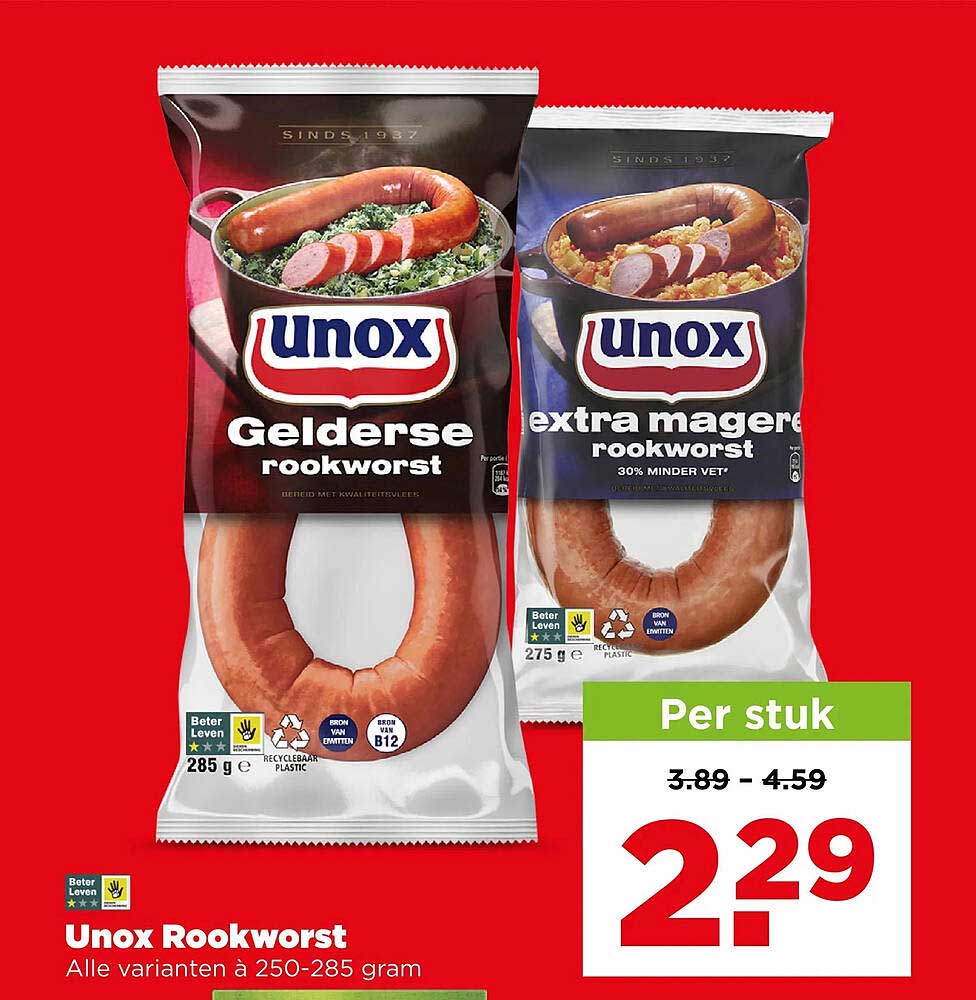 Unox Rookworst Alle varianten à 250-285 gram