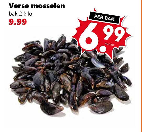 Verse mosselen bak 2 kilo