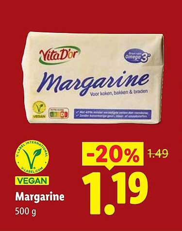 Vita’Dor Margarine 500 g VEGAN -20%