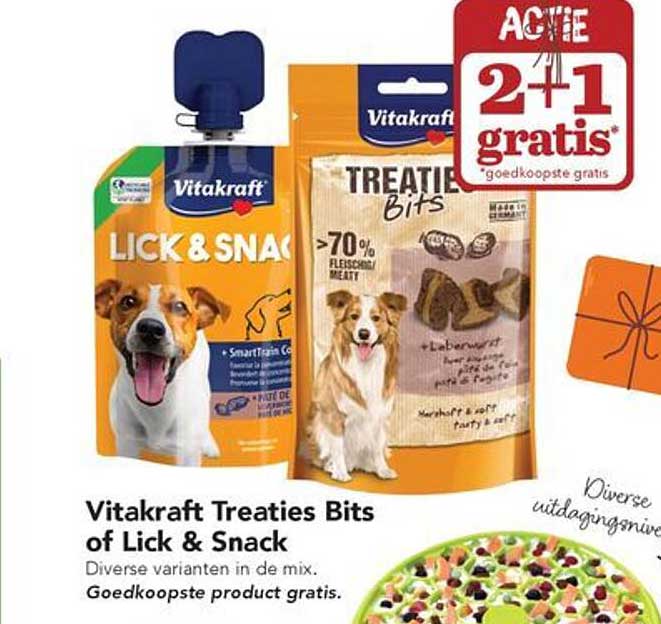 Vitakraft Treaties Bits of Lick & Snack 2+1 gratis