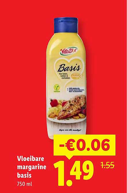 Vloeibare margarine basis 750 ml
