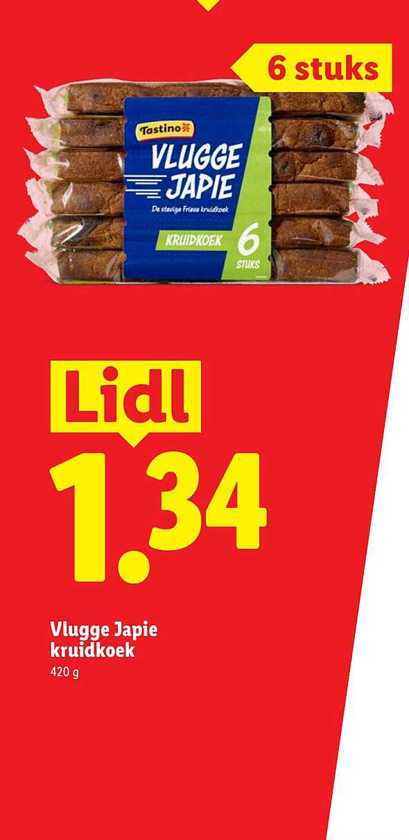 Vlugge Japie kruidkoek 6 stuks