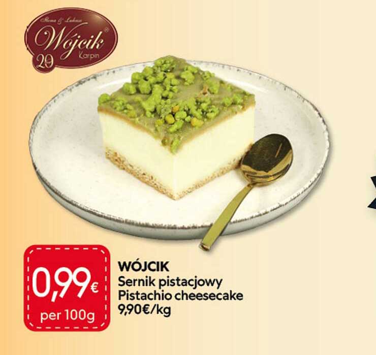 WÓJCIK Sernik pistacjowy Pistachio cheesecake