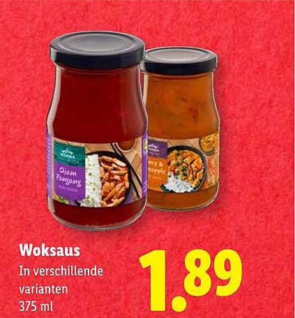 Woksaus In verschillende varianten 375 ml