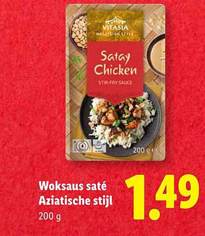 Woksaus saté Aziatische stijl 200 g