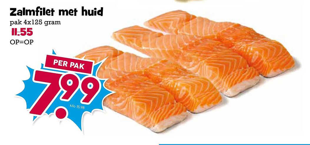 Zalmfilet met huid
