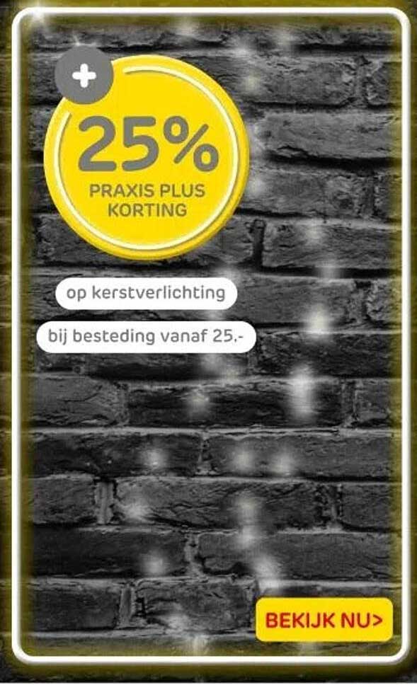 25% PRAKTIJK PLUS KORTING op kerstverlichting bij besteding vanaf 25,-
