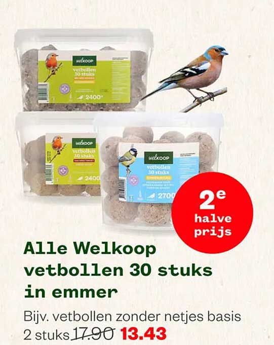Alle Welkoop vetbollen 30 stuks in emmer