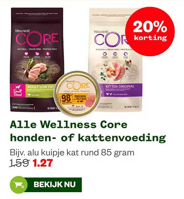 Alle Wellness Core honden- of kattenvoeding