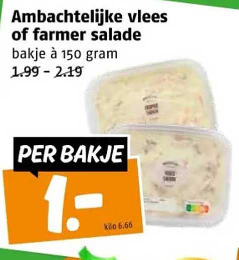 Ambachtelijke vlees of farmer salade