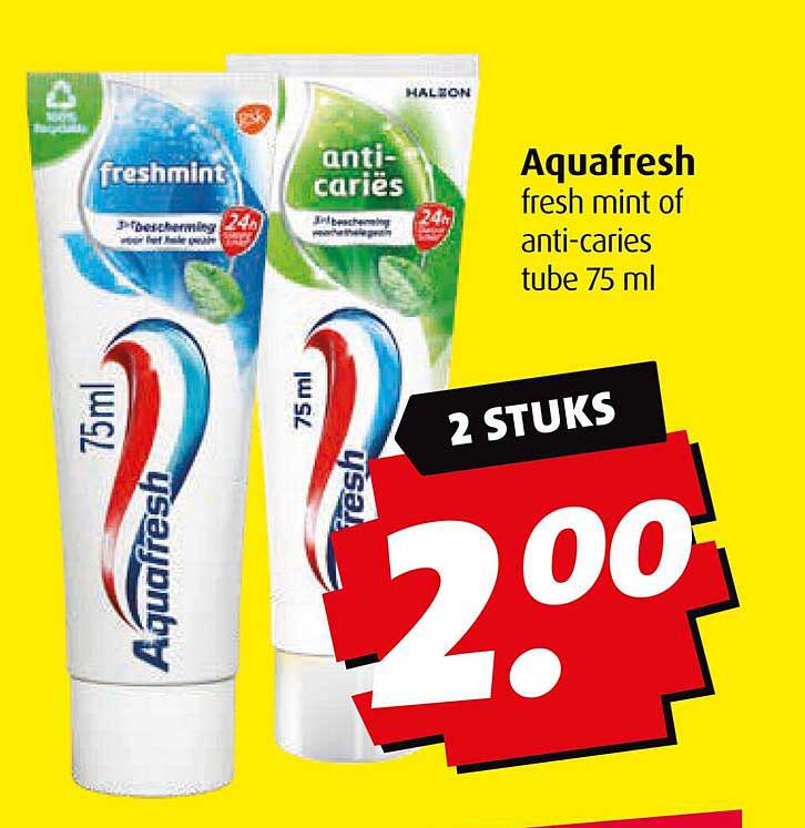 Aquafresh fresh mint of anti-caries tube 75 ml