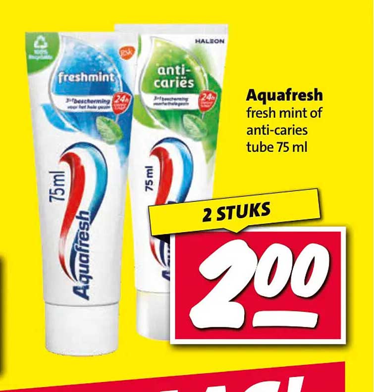 Aquafresh fresh mint of anti-caries tube 75 ml