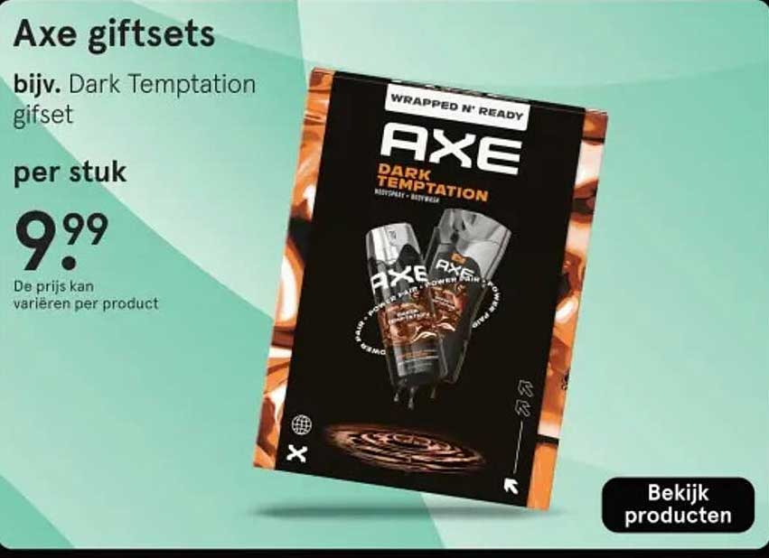 Axe giftsets bijv. Dark Temptation giftset