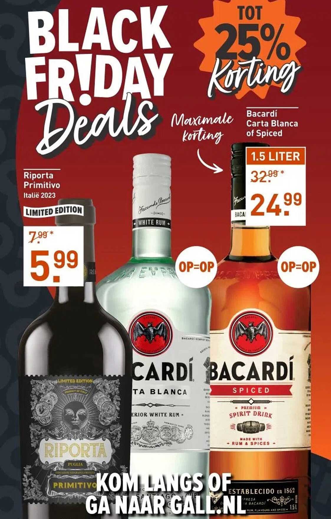 Bacardí Carta Blanca of Spiced 1.5 Liter voor 24.99