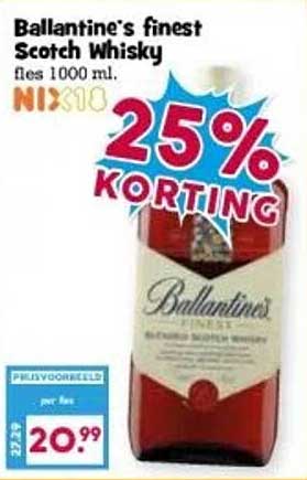 Ballantine's finest Scotch Whisky fles 1000 ml.