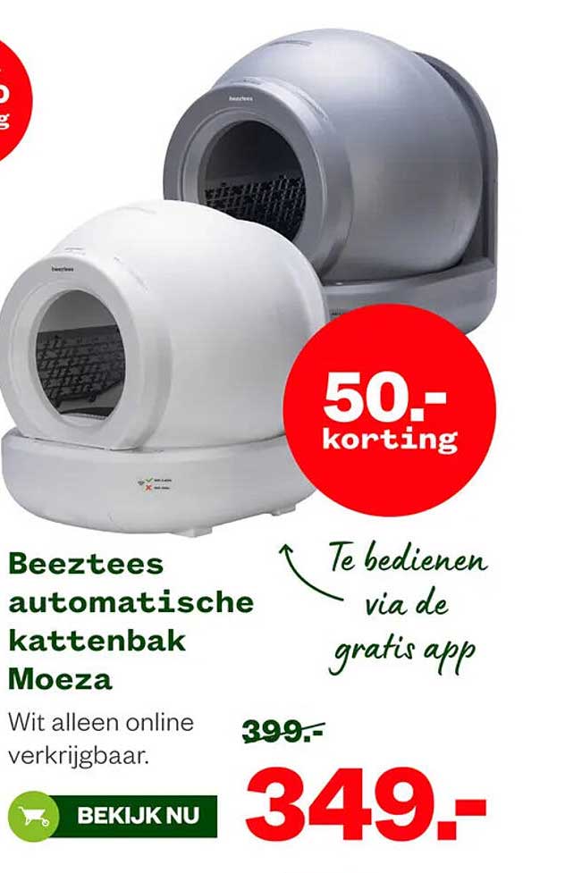 Beeztees automatische kattenbak Mooza
