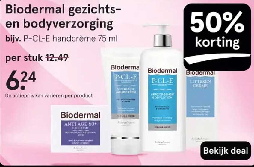 Biodermal gezichts- en bodyverzorging bijv. P-CL-E handcrème 75 ml