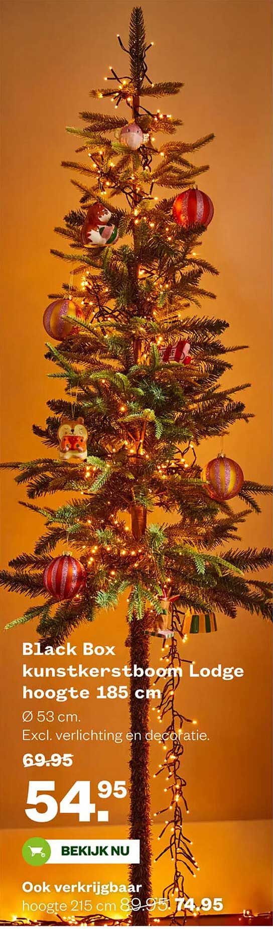 Black Box kunstkerstboom Lodge hoogte 185 cm