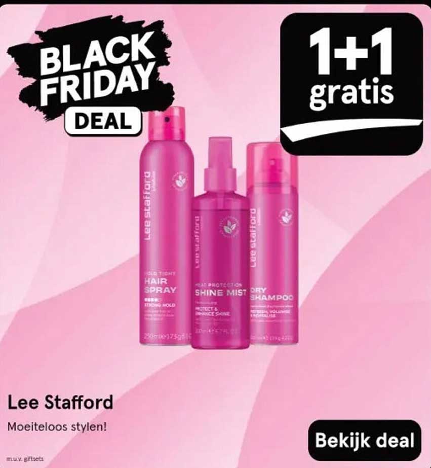 Black Friday Deal: 1 + 1 gratis op Lee Stafford producten!