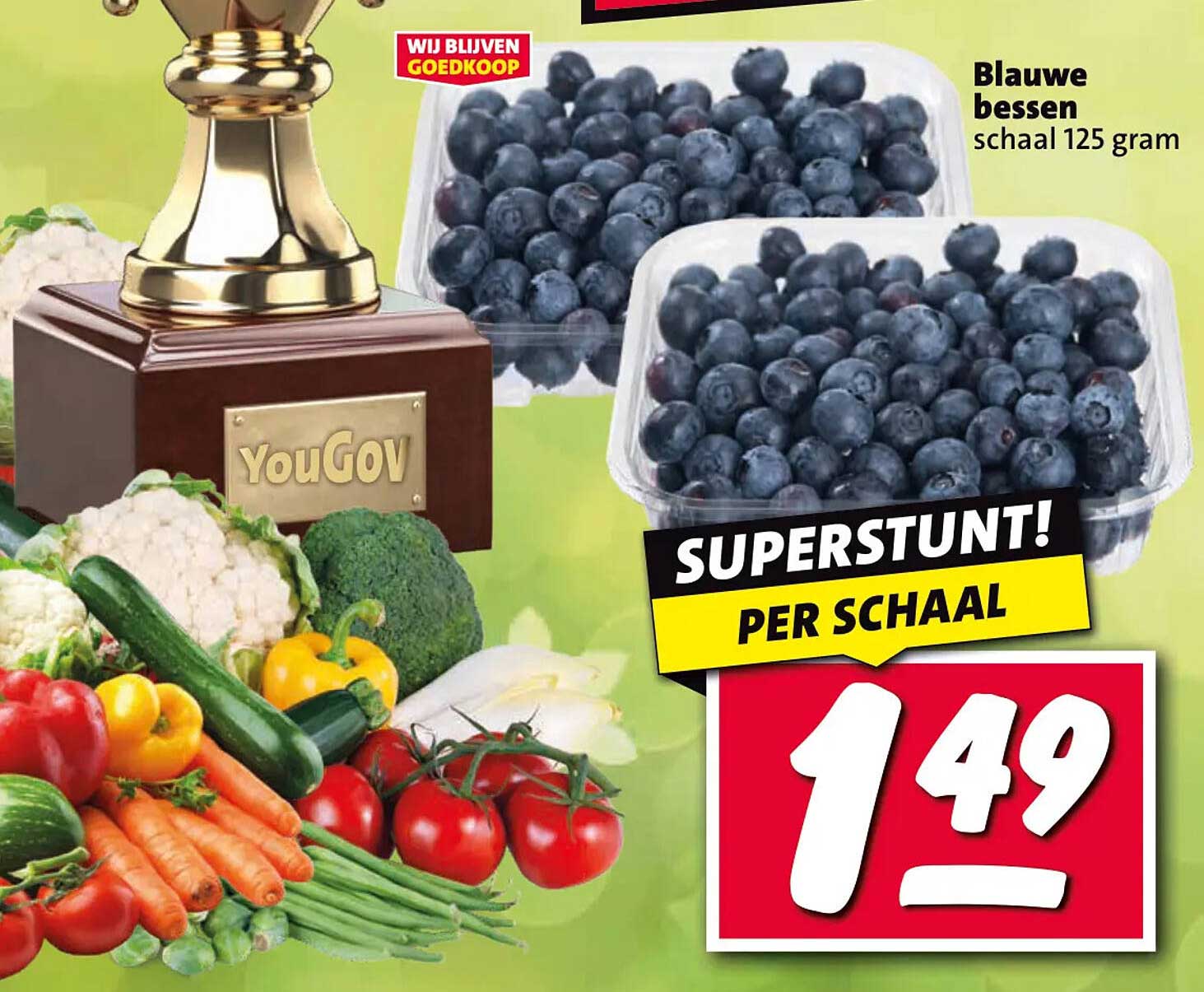 Blauwe bessen schaal 125 gram