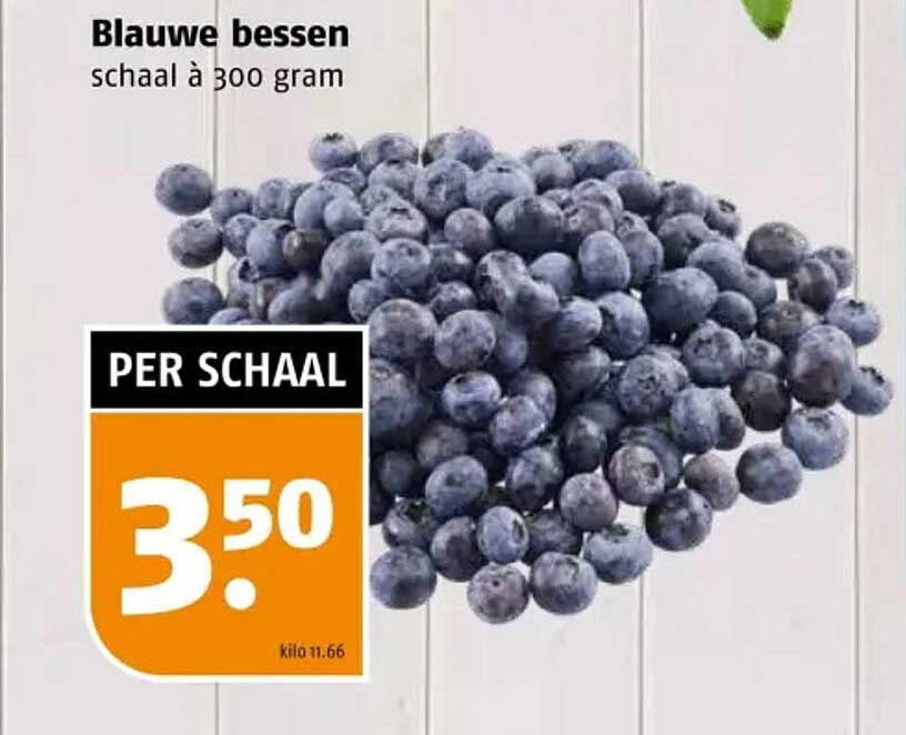 Blauwe bessen schaal à 300 gram