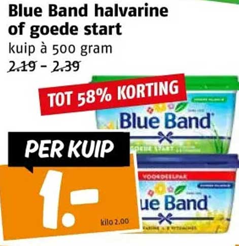 Blue Band halvarine of goede start