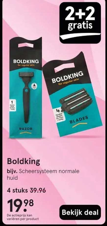 Boldking bijv. Scheersysteem normale huid