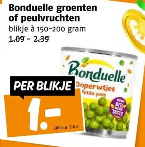 Bonduelle groenten of peulvruchten