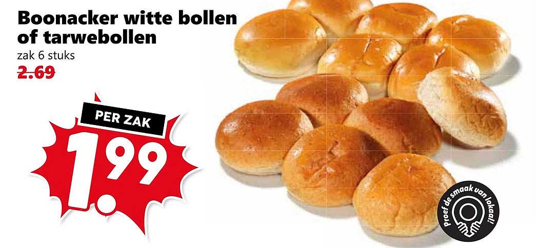 Boonacker witte bollen of tarwebollen