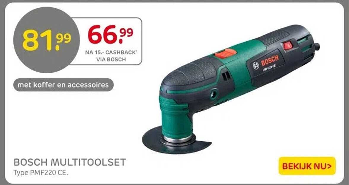 BOSCH MULTITOOLSET Type PMF220 CE.