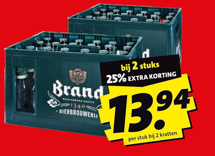 Brand Bier - 25% EXTRA KORTING bij 2 kratten