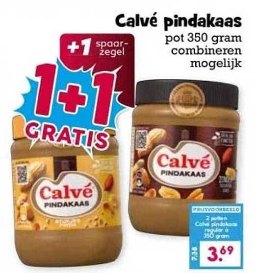Calvé pindakaas pot 350 gram combineren mogelijk