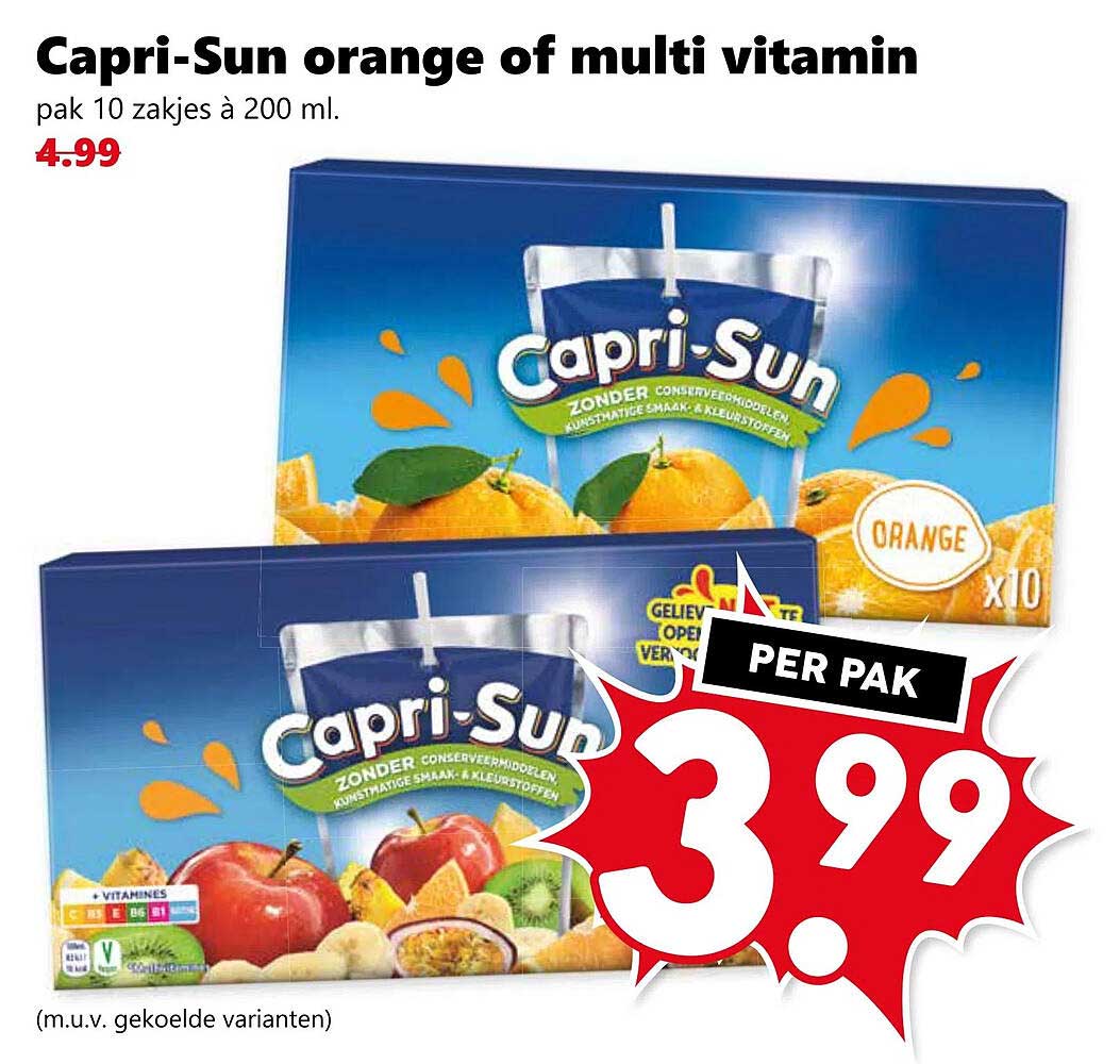 Capri-Sun orange of multi vitamin