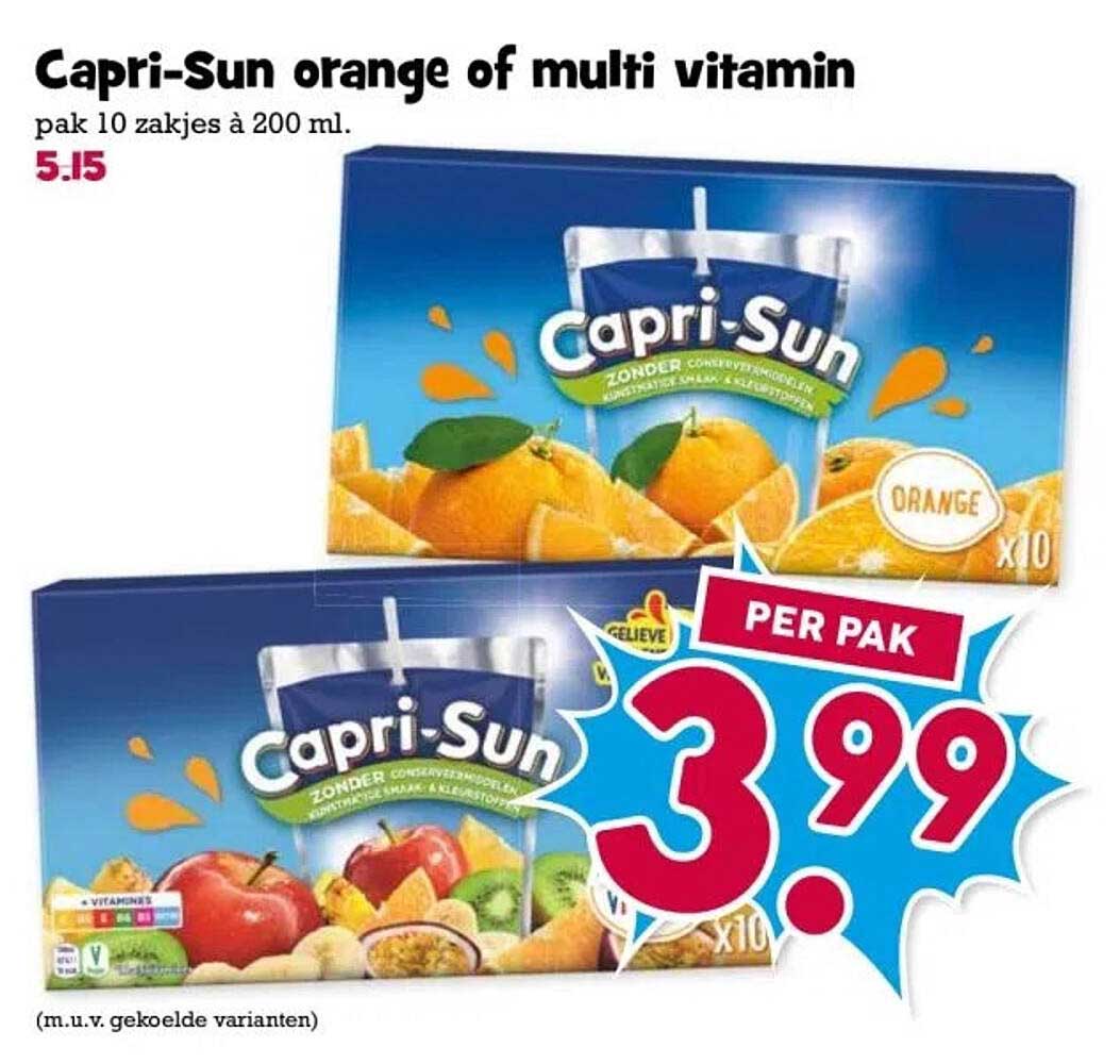 Capri-Sun orange of multi vitamin