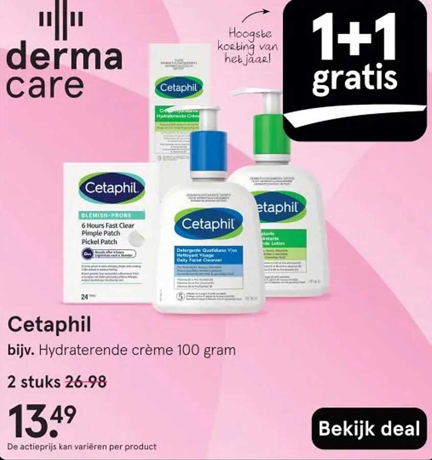 Cetaphil bijv. Hydraterende crème 100 gram
