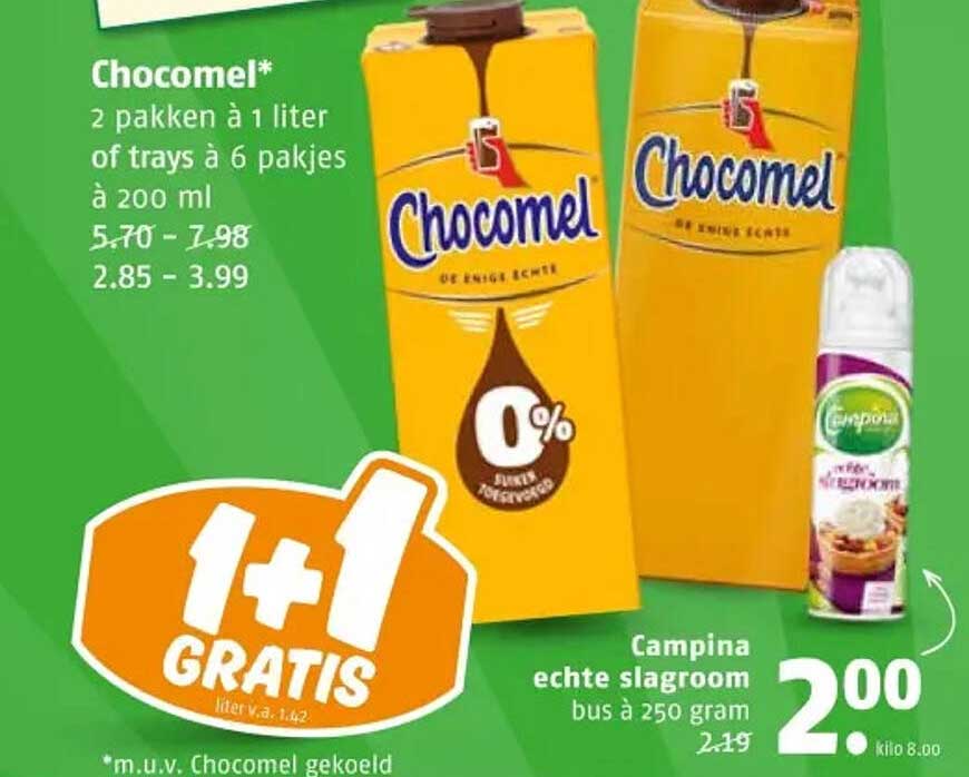 Chocomel* 1+1 GRATIS