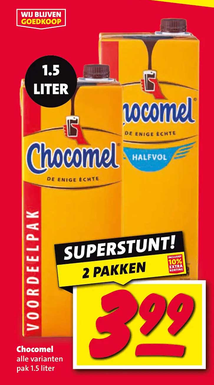 Chocomel alle varianten pak 1.5 liter