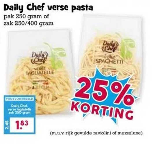 Daily Chef verse pasta pak 250 gram of zak 250/400 gram